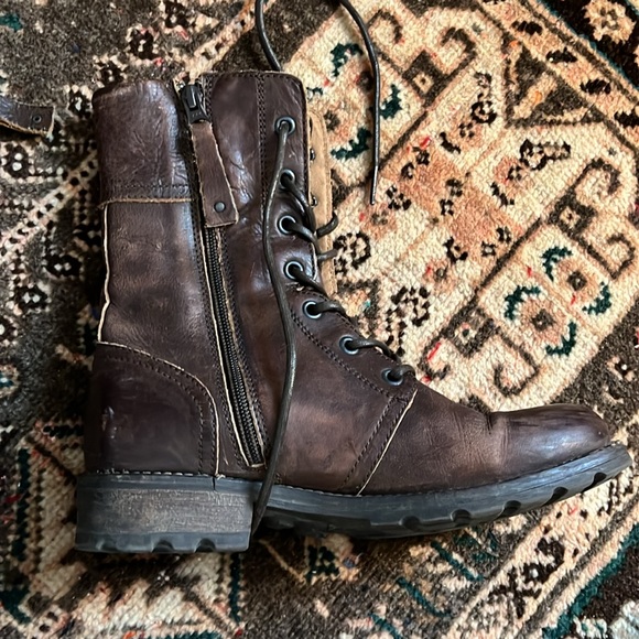 Palladium Leather Lace up Combat Boots sz 37 - Picture 5 of 12